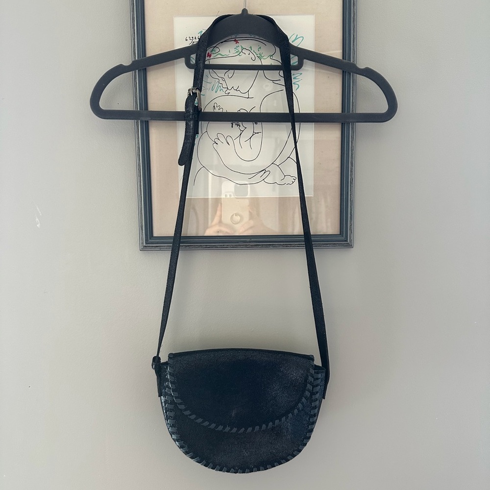 Spell Midnight Navy Shimmering Leather Bag